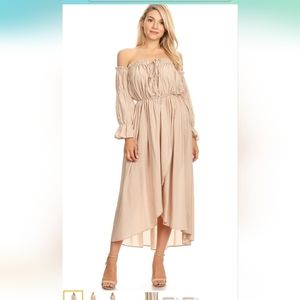 Anna Kaci tan midi dress